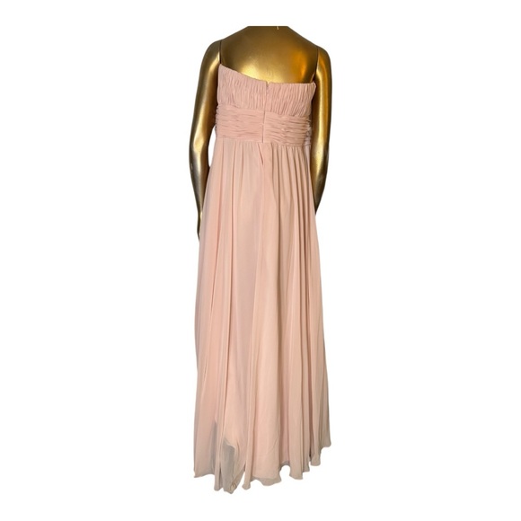 Mori LeeBridesmaid Dress Long Formal Blush US Size 26 Plus Size Strapless - Picture 6 of 14